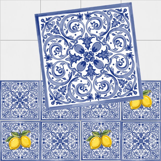 Dolce Vita Meditarrestan Blue Italiana Tiles Kakelplatta (Skapare uppladdad)
