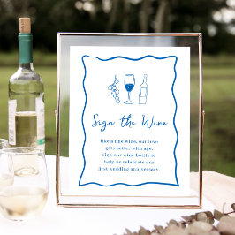 Dolce Vita-Möhippan "Sign the Vin"-skylt Poster