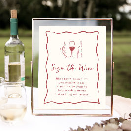 Dolce Vita-Möhippan "Sign the Vin"-skylt Poster