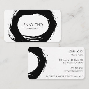 Dold Black Bläck Paint Ring Notary Modern Simple Visitkort