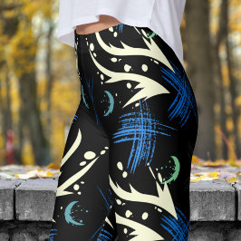 Dold Black Dragon Slash Mönster Leggings