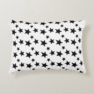 Dold Black Star Mönster - Modern, sömlös stjärna Prydnadskudde