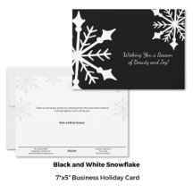Dold Black & White Winter Snowflake Business
