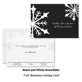 Dold Black & White Winter Snowflake Business Julkort