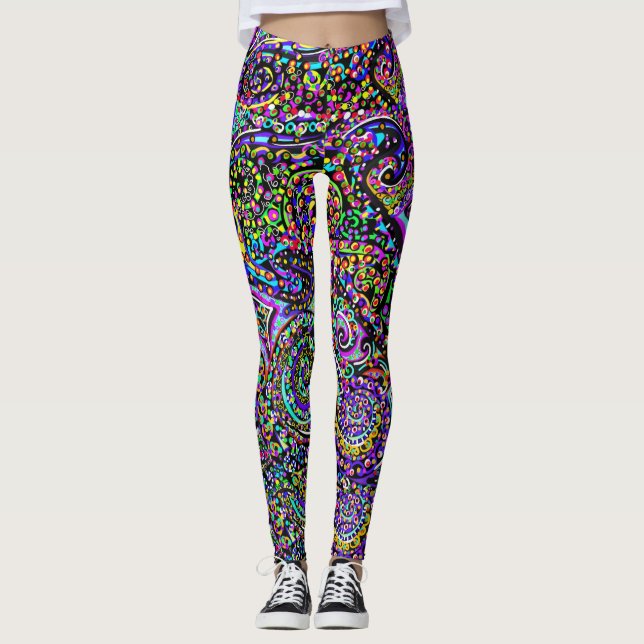 Dold delfindesign leggings (Framsida)