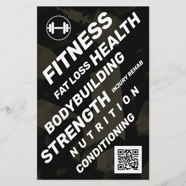 Dold diagonal stil inspirerad av fitness flygblad (Framsidan)