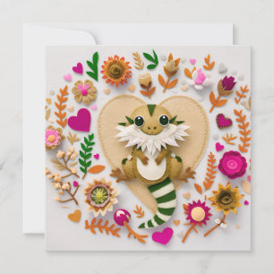 Dold Dragon romantisk Julkort