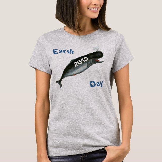 Dold Earth Day Whale T-shirt (Framsida)
