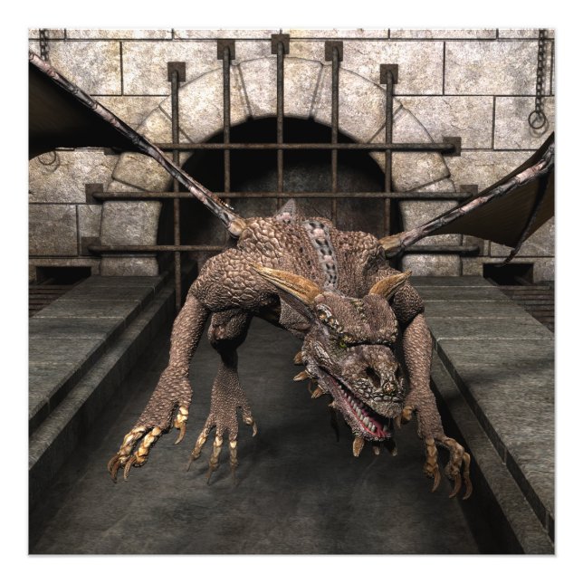 Dold End Dragon är Tittar för en hel middag - du Fototryck (Framsidan)