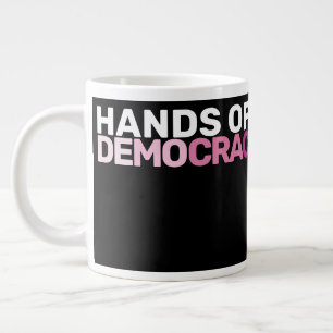 Dold feministisk protest Art Händer av demokrati Jumbo Mugg
