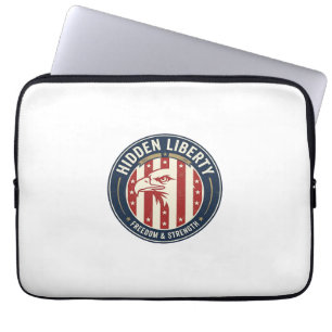 Dold frihet patriotisk patriotisk optisk illusion laptop fodral
