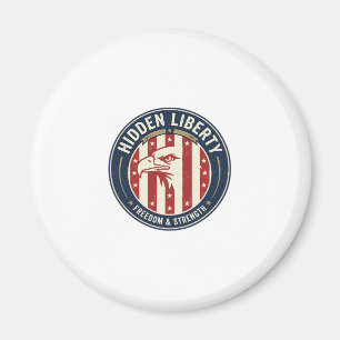 Dold frihet patriotisk patriotisk optisk illusion magnet