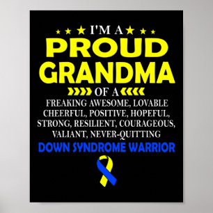 Dold Grandma of Down Syndrome Warrior T. Poster