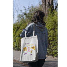 Dold Gult och Lila Summer Essentials Girly Tygkasse