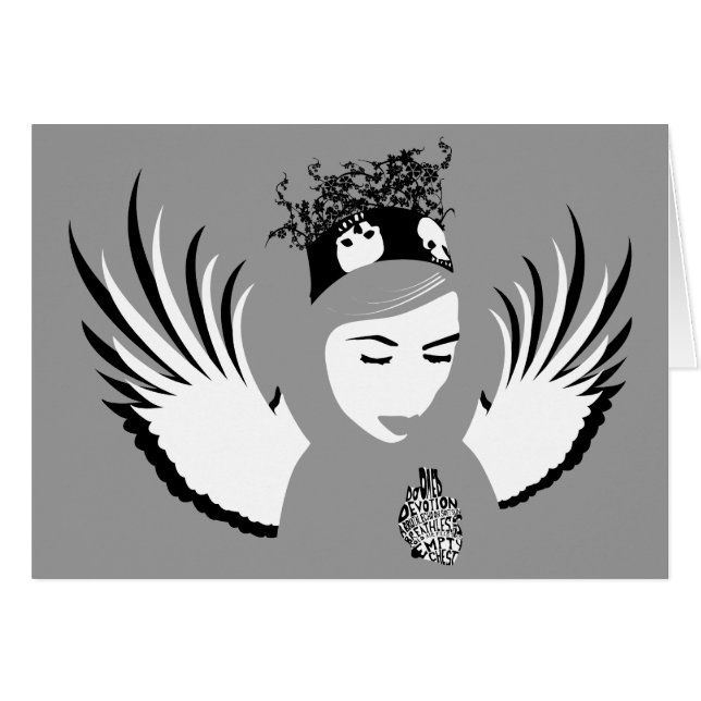 Dold hängivenhet: borttappadens ängel OBS kort (Framsidan Horizontal)