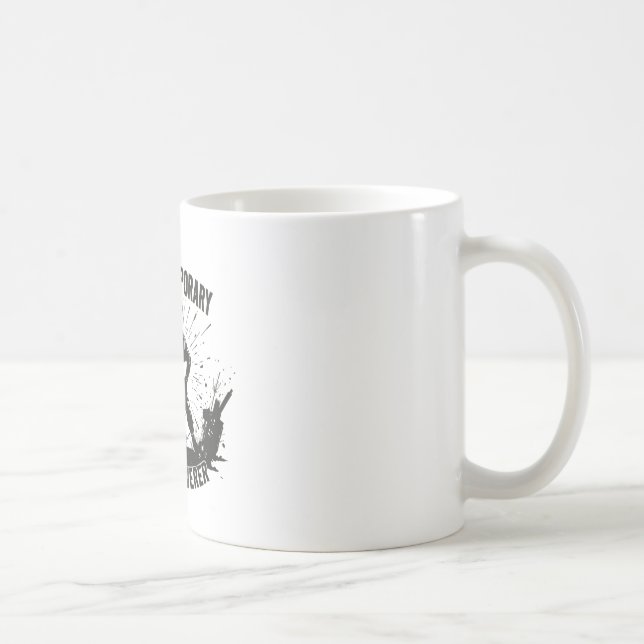 Dold linebacker silhouette mittenkontroll omgiven kaffemugg (Höger)