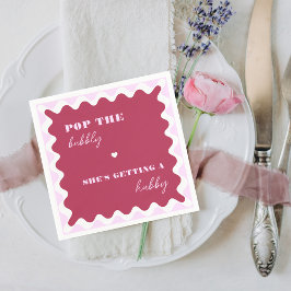 Dold Magenta Packa på bubblan. Hon får en hubby Pappersservett