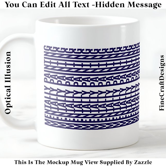 Dold meddelande för alla hobbyer, mentalt 106Blu Kaffemugg (Skapare uppladdad)