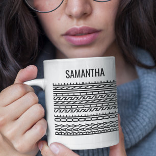 Dold meddelande solstråle Personligt namn Kaffemugg