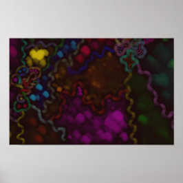 Dold mikro-värld Impressionistisk konstaffisch Poster