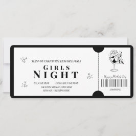 Dold minimalist Girls nattkupcher Inbjudningar