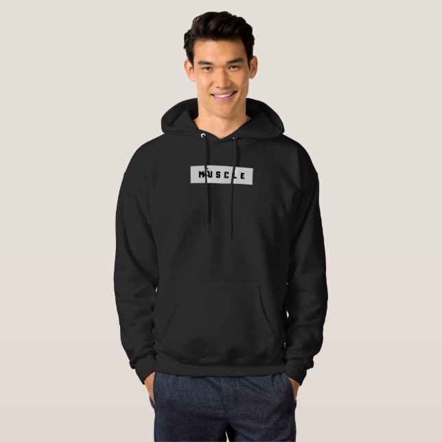 Dold Minimalist Muscle Hoodie Sweatshirt (Hel framsida)
