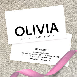 Dold Modern Black White Typography Visitkort