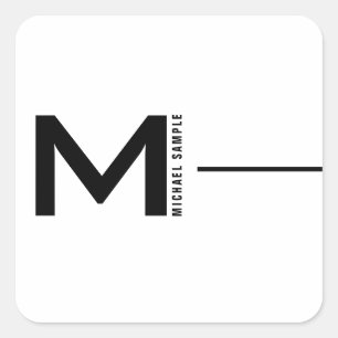 Dold Modern Minimal Company Personal Business Fyrkantigt Klistermärke