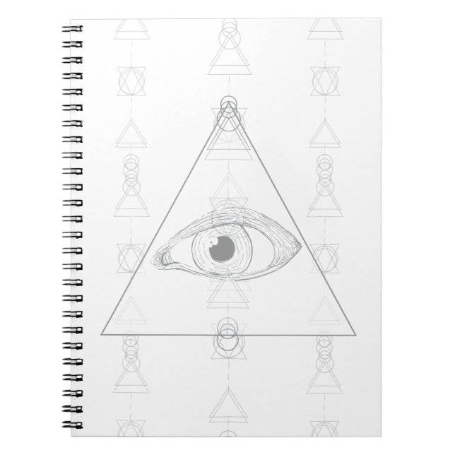 Dold ögonhemlig kunskap esoterisk geometrisk anteckningsbok (Framsidan)