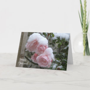 Dold rojulafton för rosa snö helgkort