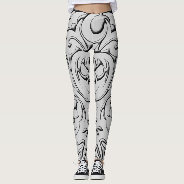 Dold Skull-design Leggings (Framsida)