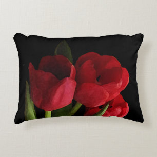 Dold Tulip Flowers accentfyllning Prydnadskudde