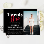 Dold Typography Black Modern 21:a födelsedagen Par Inbjudningar<br><div class="desc">Dold Typography Black Modern 21:a födelsedagspartiets inbjudan "Turning 21:a har aldrig varit den här chicen! Gör din milstolpe till en födelsedag som inte kan glömmas bort med vår fet typografi Black Modern 21:a födelsedag i Party. Var unik, var djärv, må du vara! 🌸 Ta ✨ din fet typografi med svart...</div>