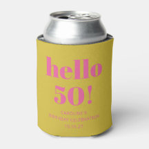 Dold Typography Rosa Gult Modern 50:e födelsedagen