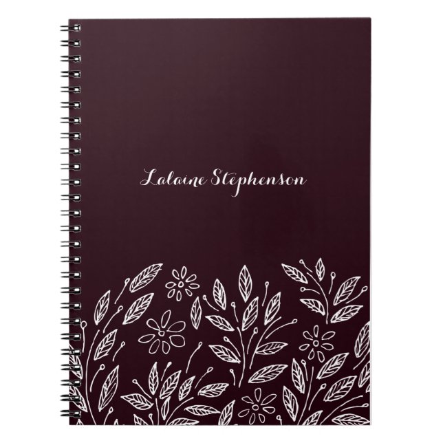 Dolda löv och blommor anteckningsbok (Framsidan)