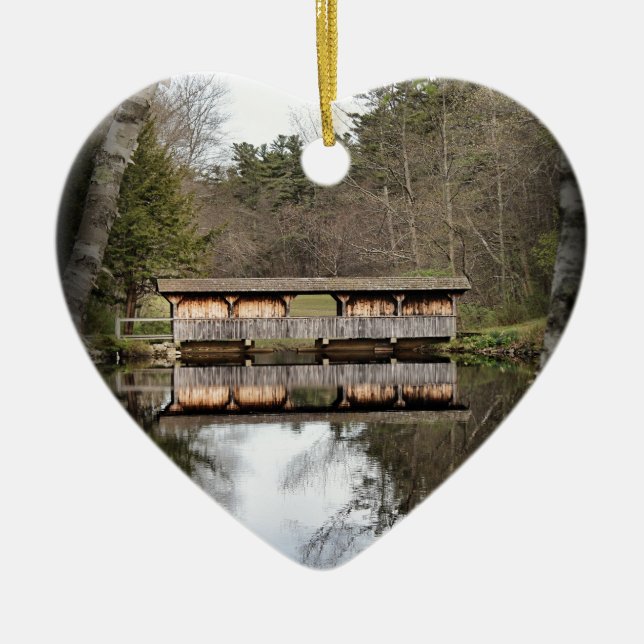 Doldt överbrygga julgransprydnad keramik (Framsidan)