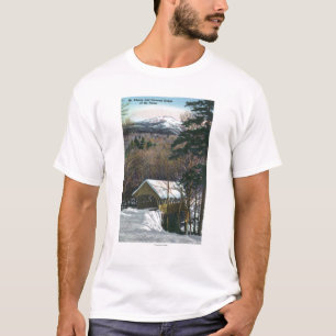 Doldt överbrygga på flumen i vinter t shirt