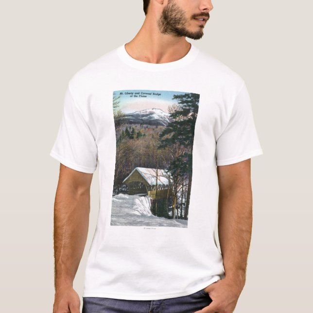 Doldt överbrygga på flumen i vinter t shirt (Framsida)