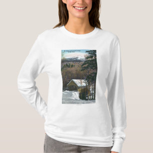 Doldt överbrygga på flumen i vinter t-shirt