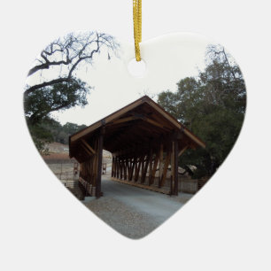 Doldt överbrygga på Halterranchen, Paso Robles Julgransprydnad Keramik