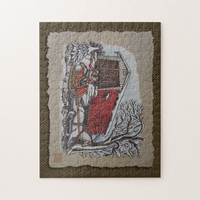 Doldt överbrygga & sleighen pussel (Vertikal)