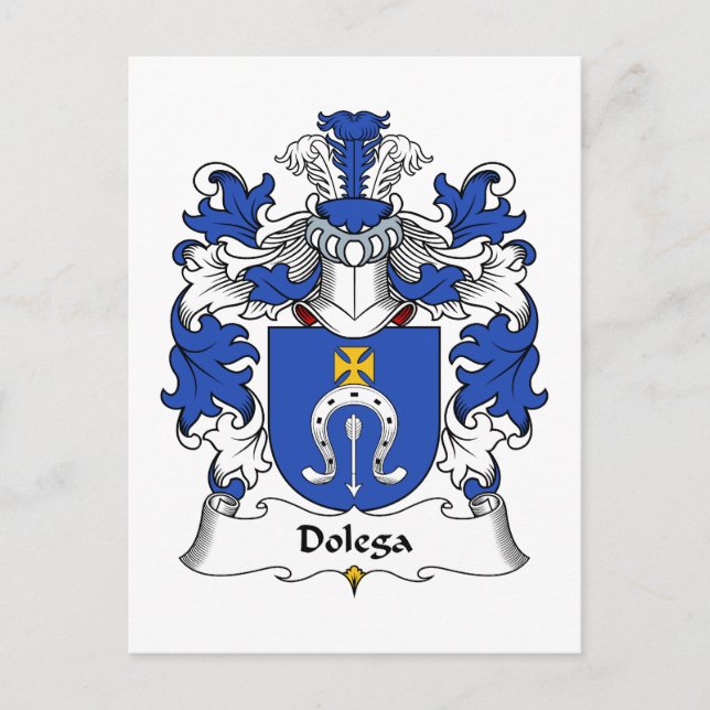 Dolega Family Crest Vykort (Framsida)