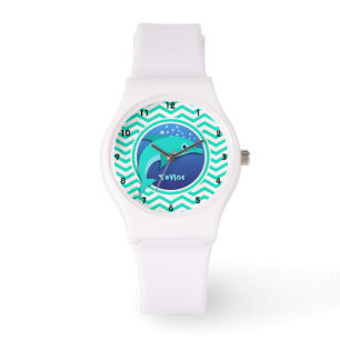 Dolfin, Aqua Grönt Chevron Armbandsur