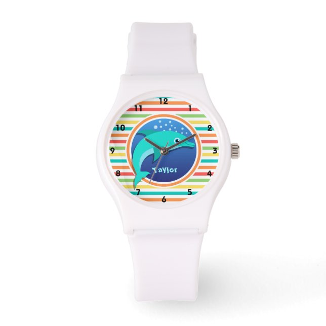 Dolfin, Bright Rainbow Rand Armbandsur (Framsida)