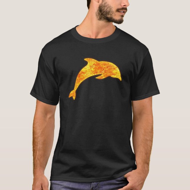 Dolfin-fiskeleld som brinner t shirt (Framsida)