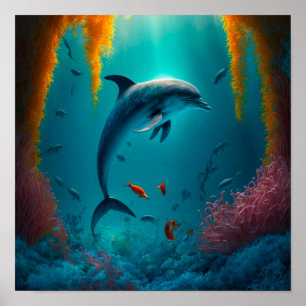 Dolfin i havet poster