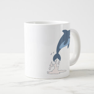 Dolfin i Tecknaden Cute Roligt-Loving Jumbo Mugg