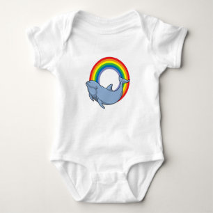 Dolfin med regnbåge t shirt