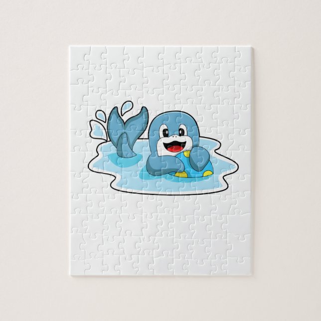 Dolfin med Vatten polo Pussel (Vertikal)