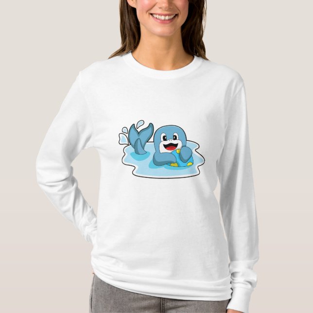 Dolfin med Vatten polo T Shirt (Framsida)